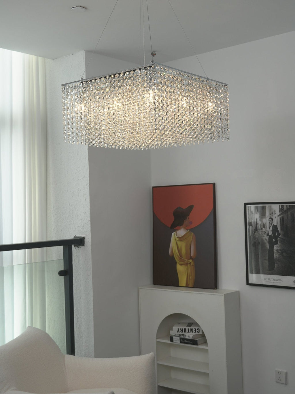 Crystal Frame Chandelier by Bling Lighting Studio