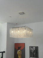 Crystal Frame Chandelier by Bling Lighting Studio