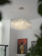 Crystal Frame Chandelier by Bling Lighting Studio
