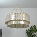 Capiz Shell Aurelia Chandelier by Bling Lighting Studio