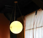 Large 'Atlas' Alabaster Suspension Lamp by Denis de la Mesiere