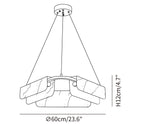 Delia Alabaster Chandelier  23.6''31.5''