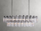 Delsie Oval Art Glass Chandelier 51''63''72''L by Bling Lighting Studio