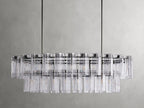 Delsie Oval Art Glass Chandelier 51''63''72''L by Bling Lighting Studio