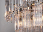 Delsie Oval Art Glass Chandelier 51''63''72''L by Bling Lighting Studio