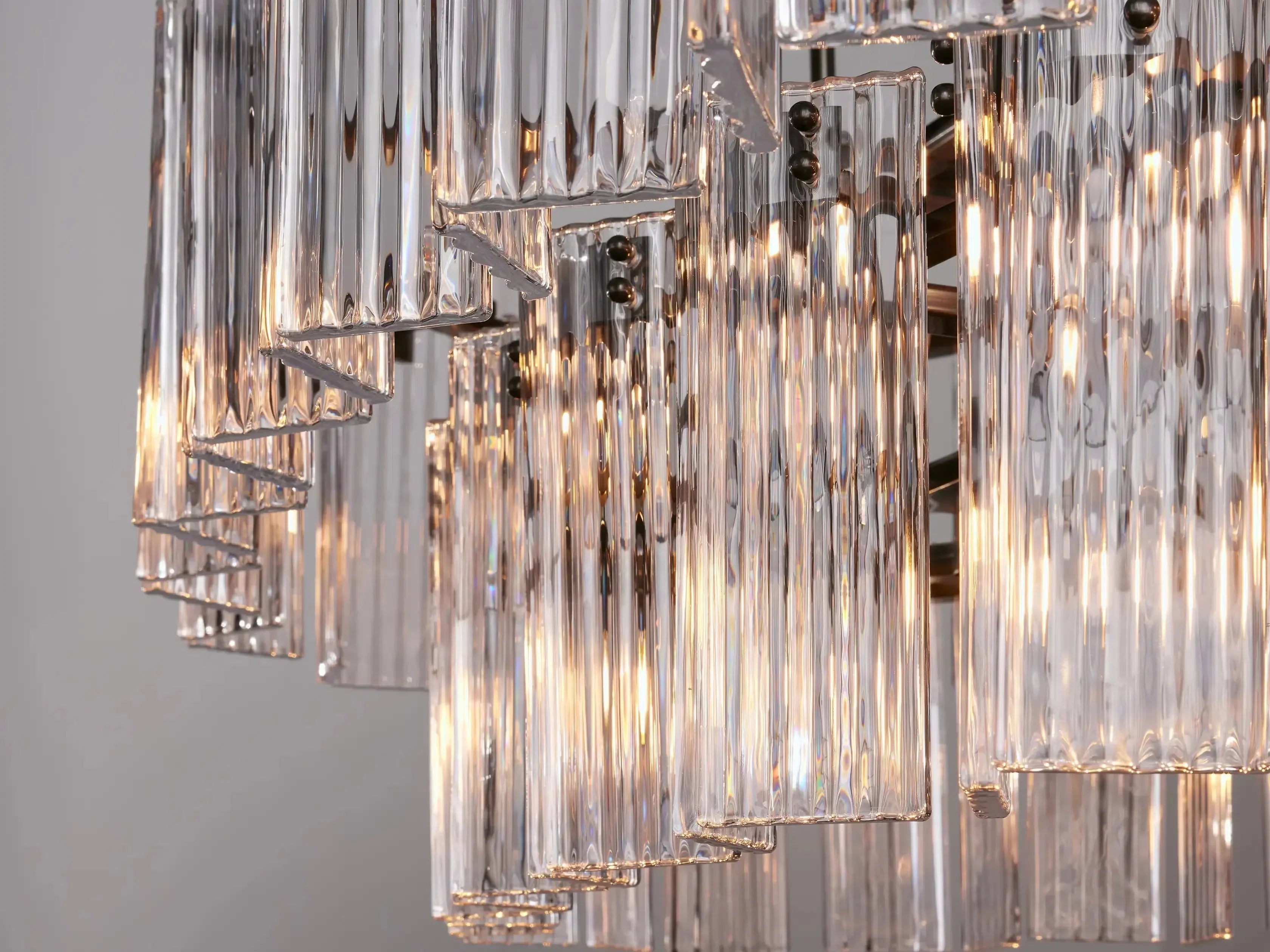 Delsie Oval Art Glass Chandelier 51''63''72''L by Bling Lighting Studio