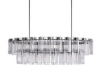Delsie Oval Art Glass Chandelier 51''63''72''L by Bling Lighting Studio