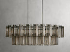Delsie Oval Art Glass Chandelier 51''63''72''L by Bling Lighting Studio