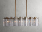 Delsie Oval Art Glass Chandelier 51''63''72''L by Bling Lighting Studio