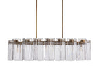 Delsie Oval Art Glass Chandelier 51''63''72''L by Bling Lighting Studio