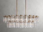 Delsie Oval Art Glass Chandelier 51''63''72''L by Bling Lighting Studio