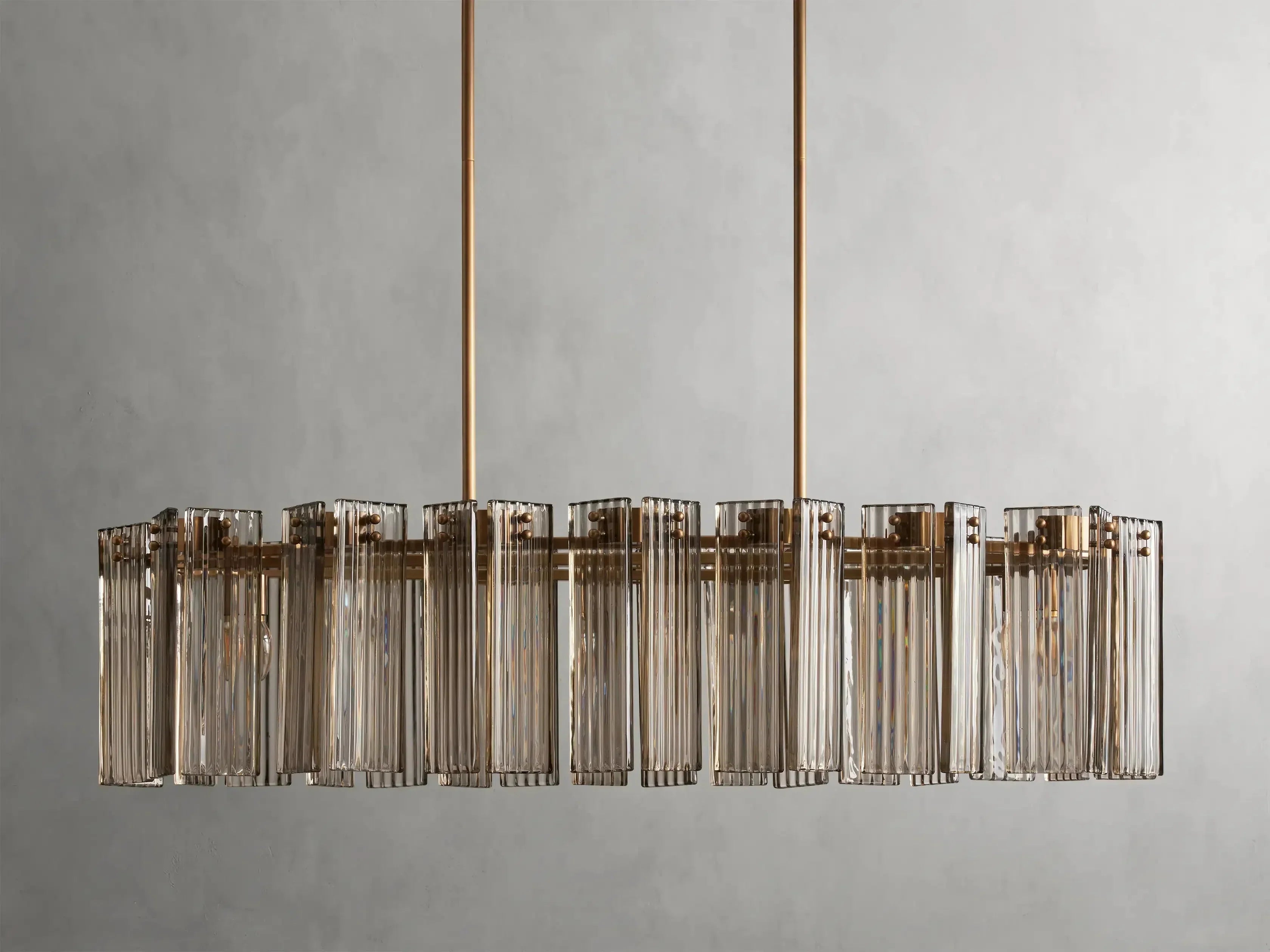 Delsie Oval Art Glass Chandelier 51''63''72''L by Bling Lighting Studio