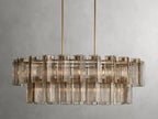 Delsie Oval Art Glass Chandelier 51''63''72''L by Bling Lighting Studio