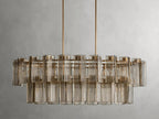 Delsie Oval Art Glass Chandelier 51''63''72''L by Bling Lighting Studio