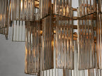 Delsie Oval Art Glass Chandelier 51''63''72''L by Bling Lighting Studio