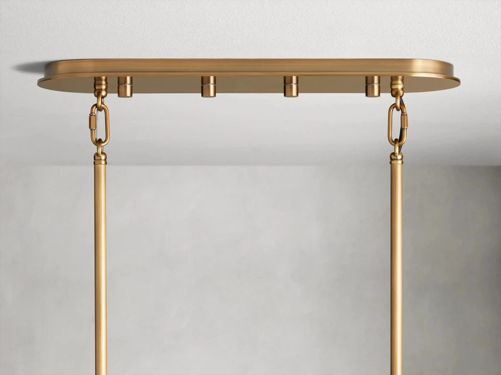 Delsie Oval Art Glass Chandelier 51''63''72''L by Bling Lighting Studio