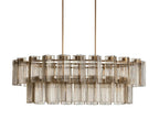 Delsie Oval Art Glass Chandelier 51''63''72''L by Bling Lighting Studio