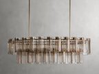 Delsie Oval Art Glass Chandelier 51''63''72''L by Bling Lighting Studio