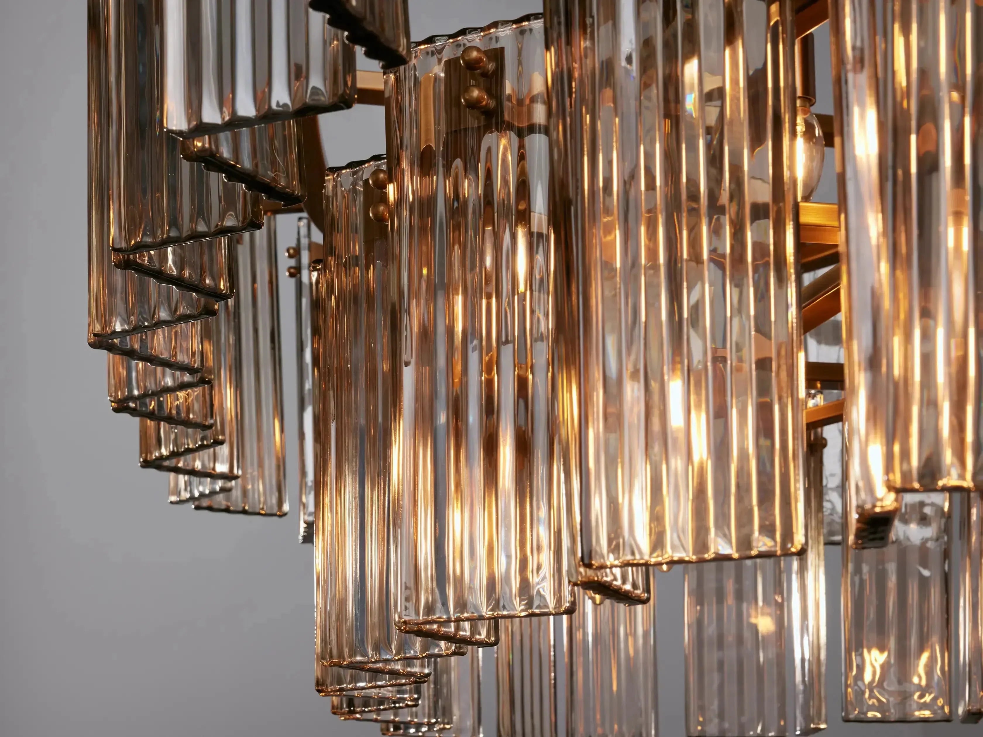 Delsie Oval Art Glass Chandelier 51''63''72''L by Bling Lighting Studio