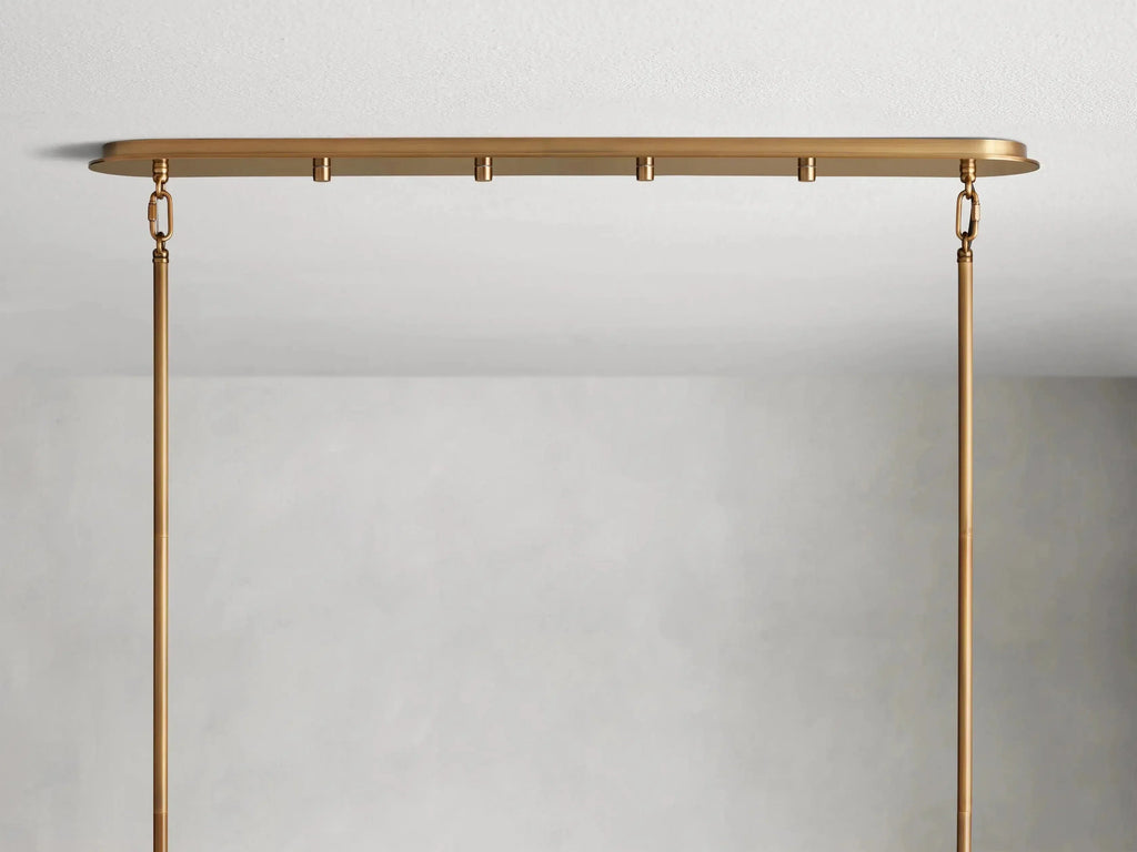 Delsie Oval Art Glass Chandelier 51''63''72''L by Bling Lighting Studio