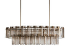 Delsie Oval Art Glass Chandelier 51''63''72''L by Bling Lighting Studio