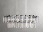Delsie Oval Art Glass Chandelier 51''63''72''L by Bling Lighting Studio