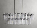 Delsie Oval Art Glass Chandelier 51''63''72''L by Bling Lighting Studio