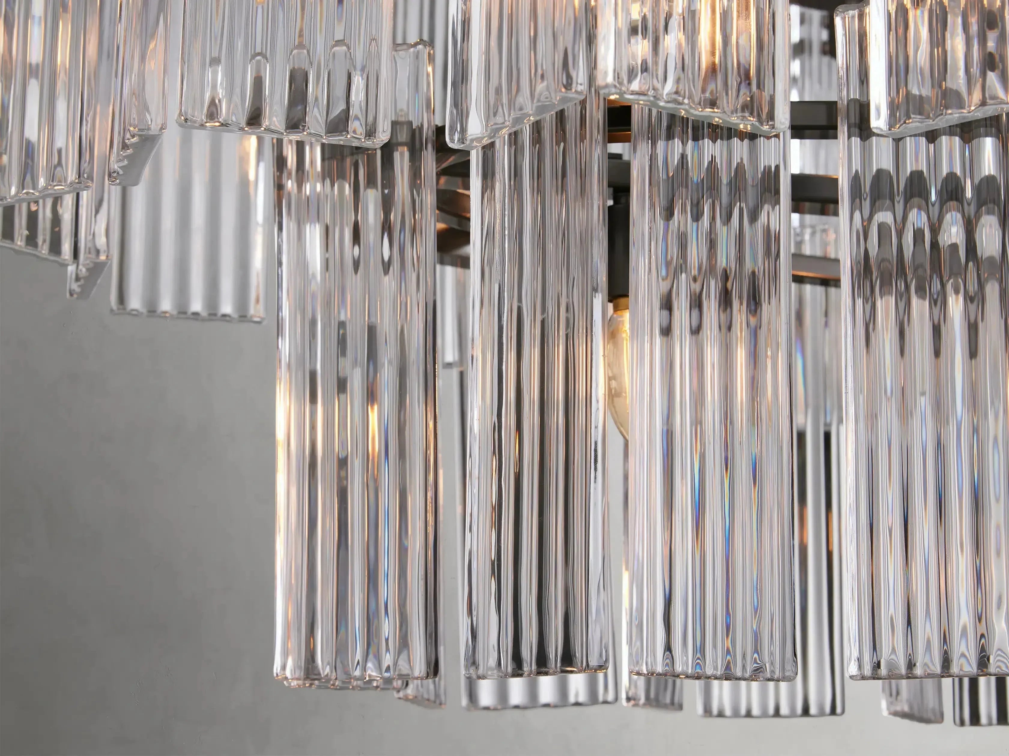 Delsie Oval Art Glass Chandelier 51''63''72''L by Bling Lighting Studio
