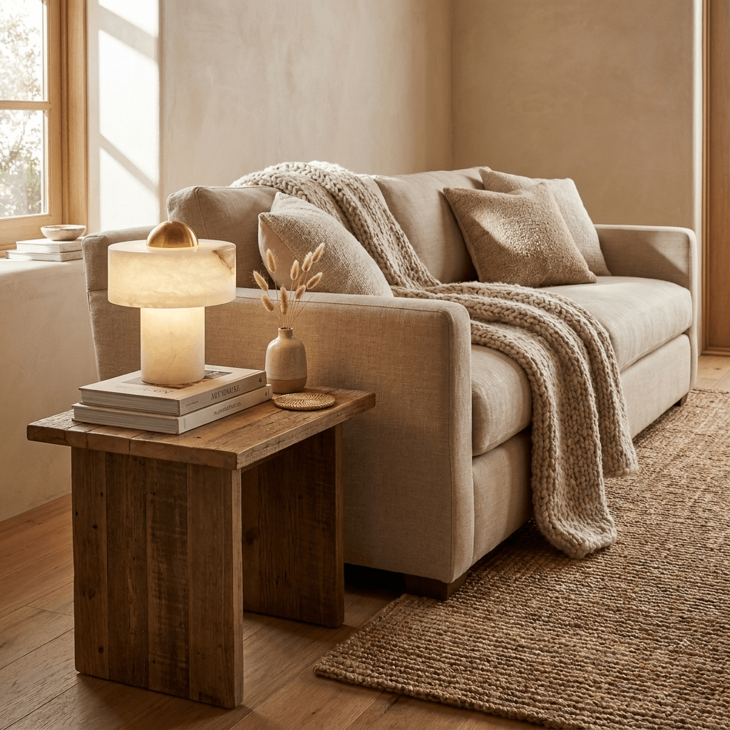 Dome Alabaster Table Lamp by Bling Lighting Studio