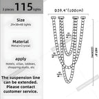 Dreon Large Crystal Chain Chandelier for high ceiling staircase and foyer lighting