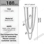 Dreon Large Crystal Chain Chandelier for high ceiling staircase and foyer lighting