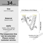 Dreon Large Crystal Chain Chandelier for high ceiling staircase and foyer lighting