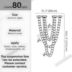 Dreon Large Crystal Chain Chandelier for high ceiling staircase and foyer lighting