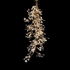 Drooping Ceramic Ginkgo Leaf Chandelier by Bling Lighting Studio