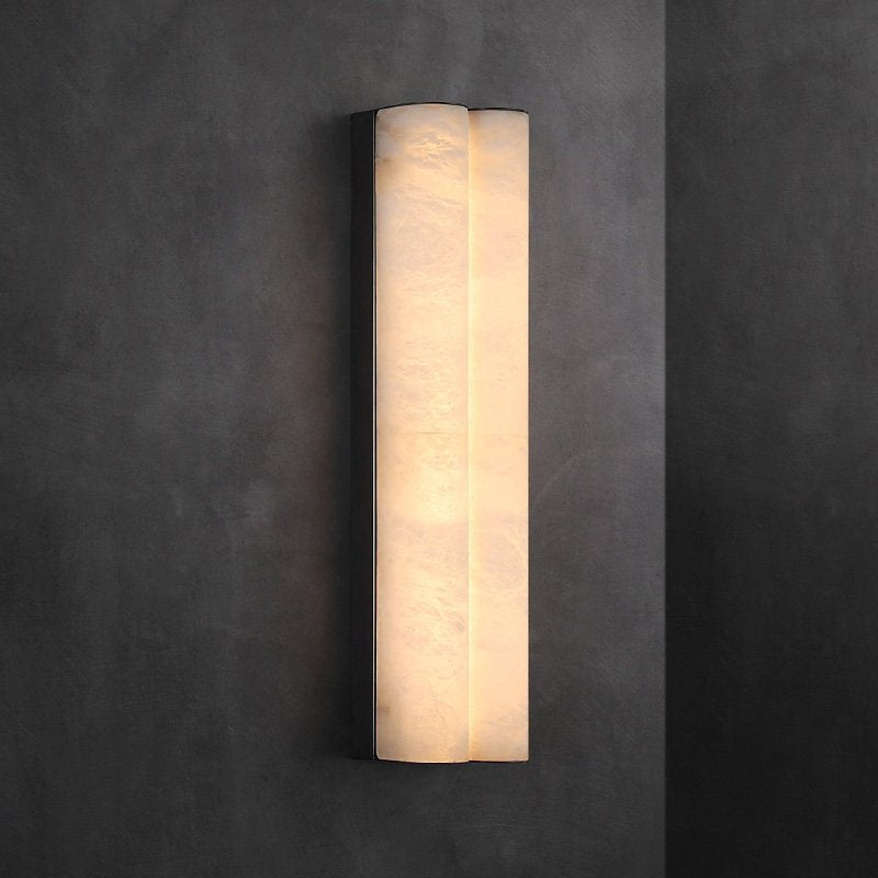 Elaris Alabaster Column Wall Light by Bling Lighting Studio