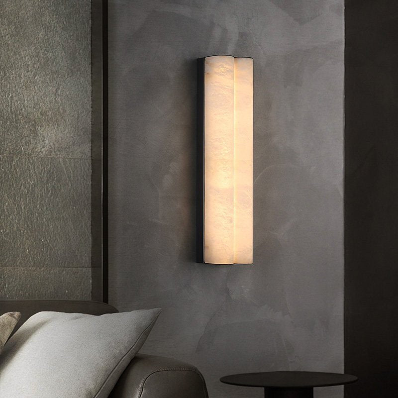 Elaris Alabaster Column Wall Light by Bling Lighting Studio