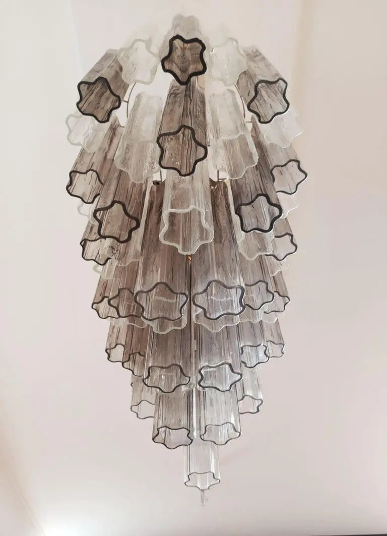 Murano Chandelier – 62 Tubes – Smoked/Transparent