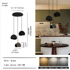 Elor Contemporary Wood Multi Light Pendant for high ceiling staircase and foyer lighting