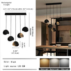 Elor Contemporary Wood Multi Light Pendant for high ceiling staircase and foyer lighting