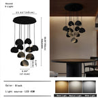 Elor Contemporary Wood Multi Light Pendant for high ceiling staircase and foyer lighting