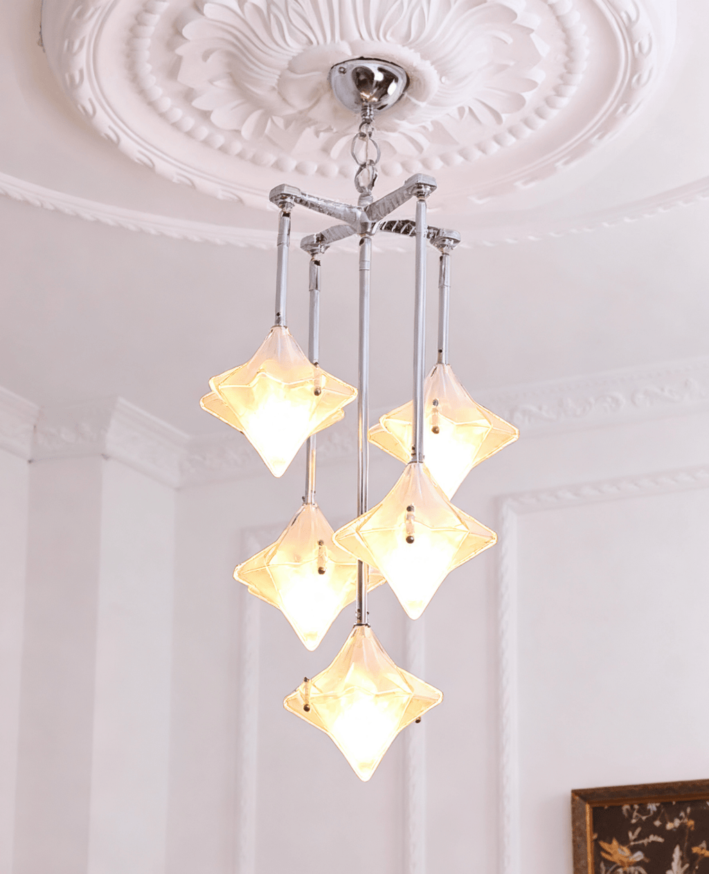 Elowen Long Prism Star Chandelier by Bling Lighting Studio