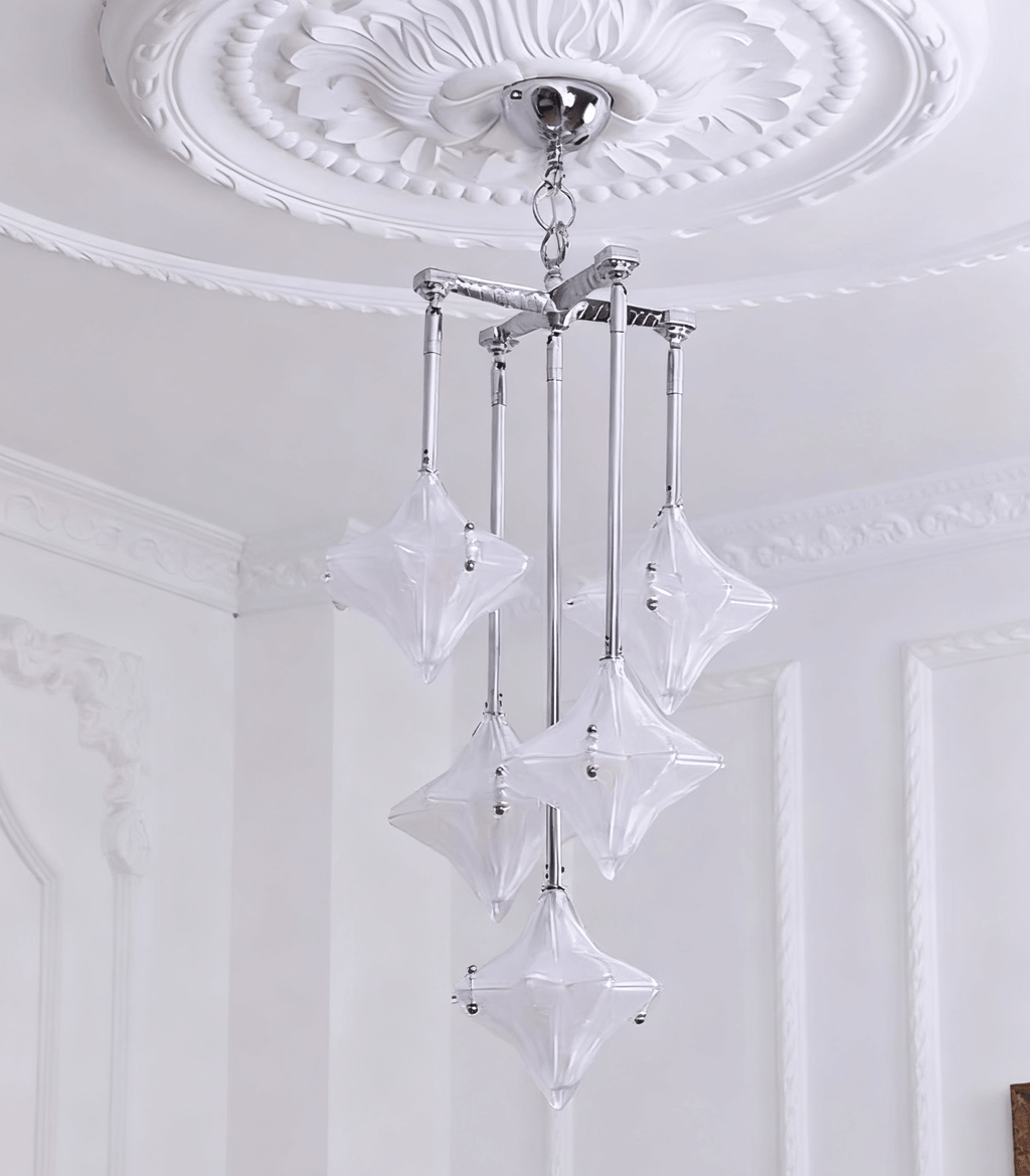 Elowen Long Prism Star Chandelier by Bling Lighting Studio