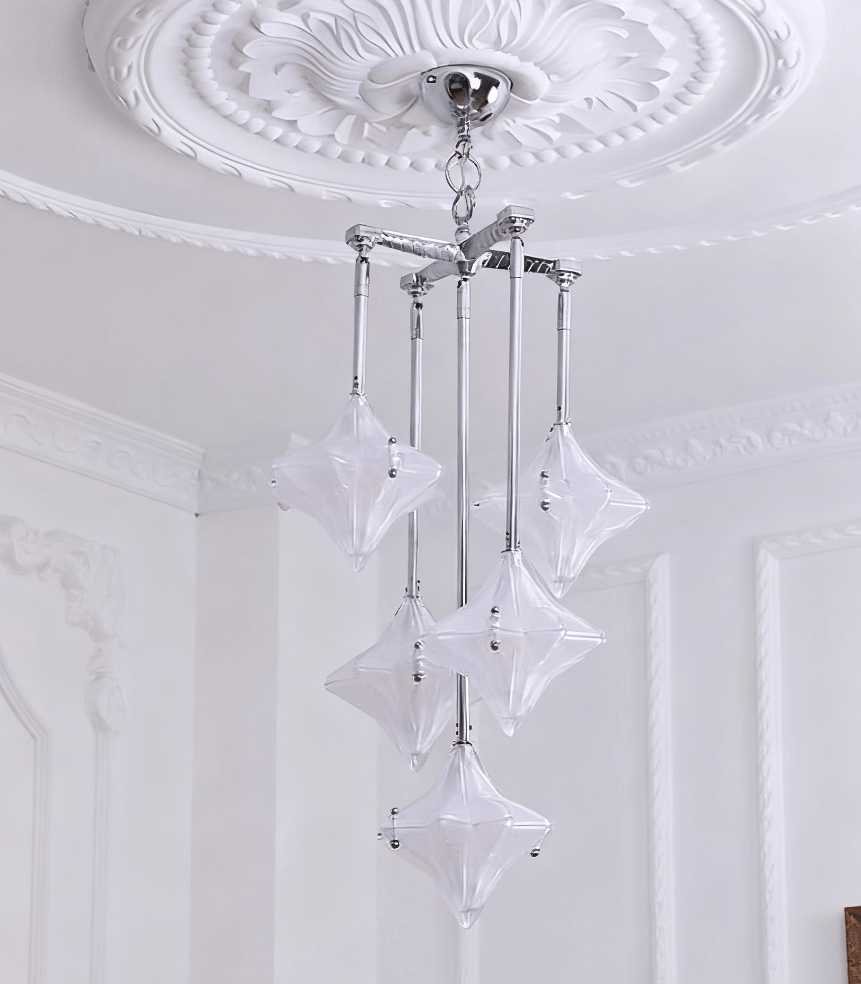 Elowen Long Prism Star Chandelier by Bling Lighting Studio