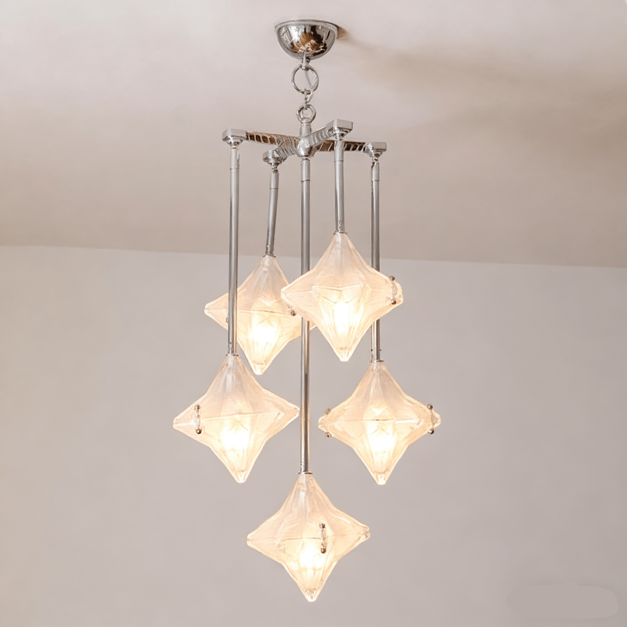 Elowen Long Prism Star Chandelier by Bling Lighting Studio