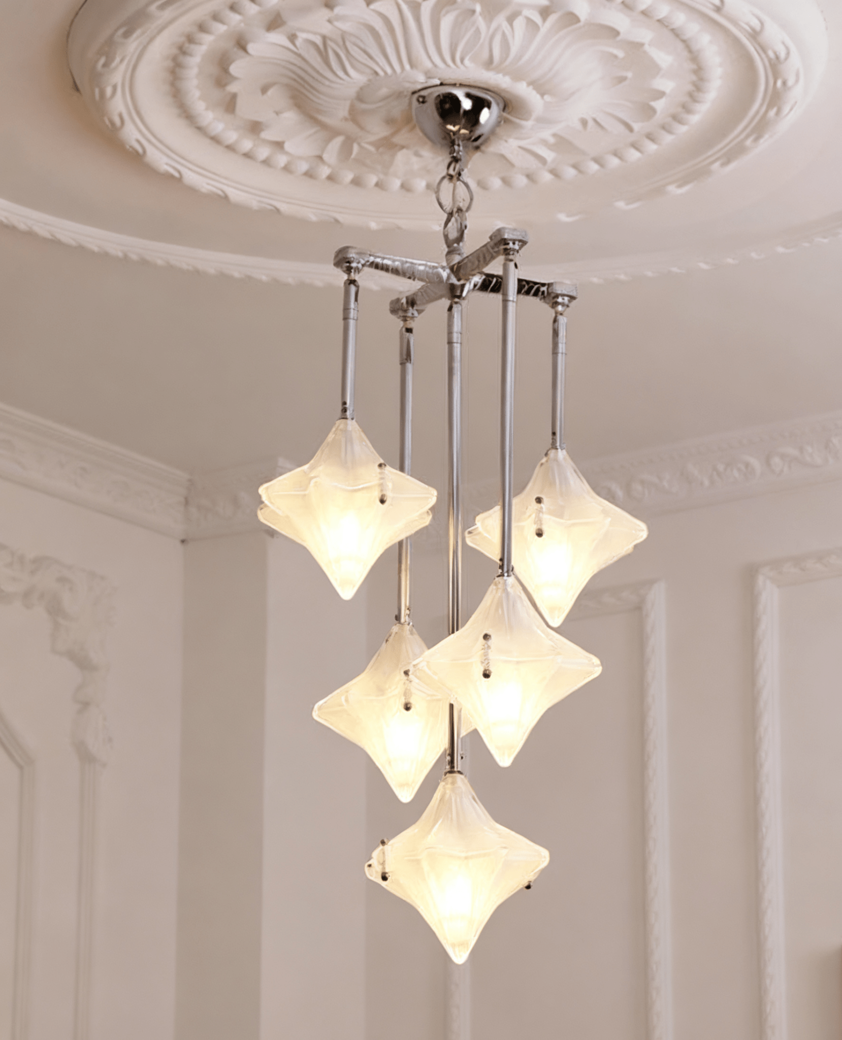 Elowen Long Prism Star Chandelier by Bling Lighting Studio