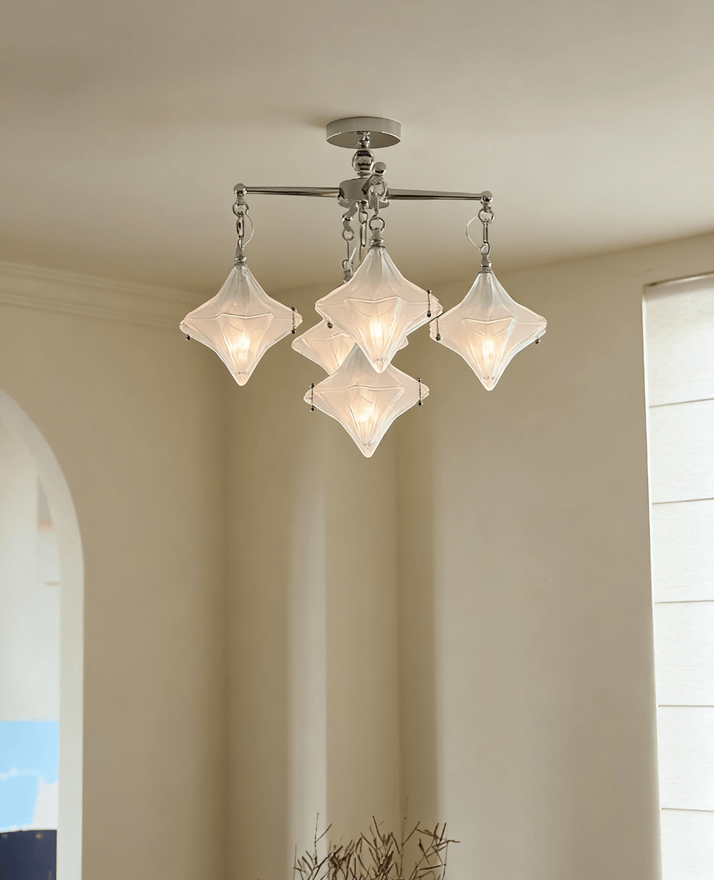 Elowen Prism Star Chandelier by Bling Lighting Studio