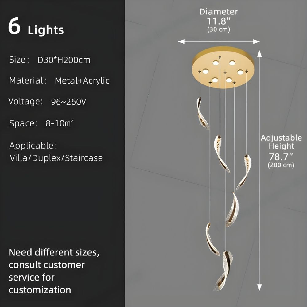 Elsia Entry Foyer Chandelier for high ceiling staircase and foyer lighting