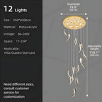 Elsia Entry Foyer Chandelier for high ceiling staircase and foyer lighting