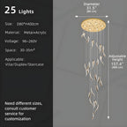 Elsia Entry Foyer Chandelier for high ceiling staircase and foyer lighting