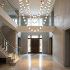 Esle Modern Pearl Necklace Chandelier for high ceiling staircase and foyer lighting